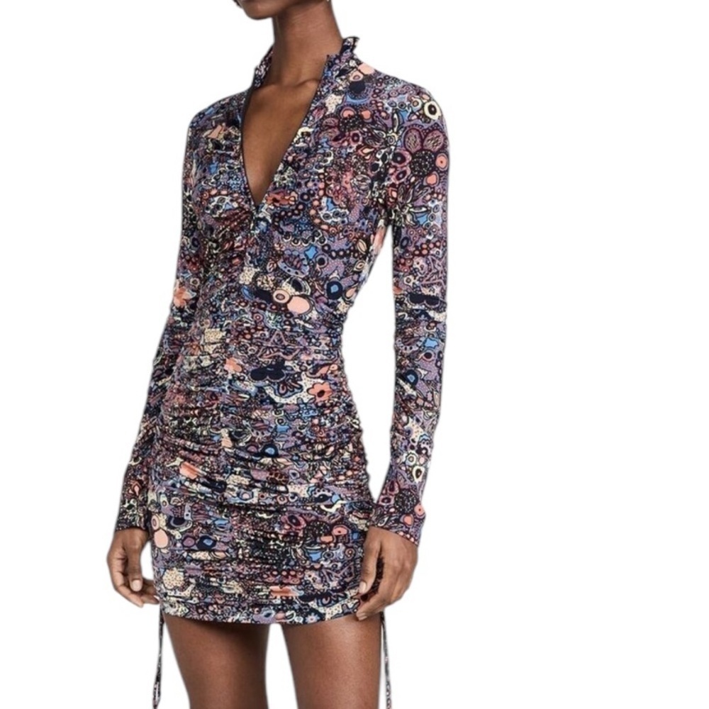 A.L.C Nolan Ruched Bodycon Mini Dress
